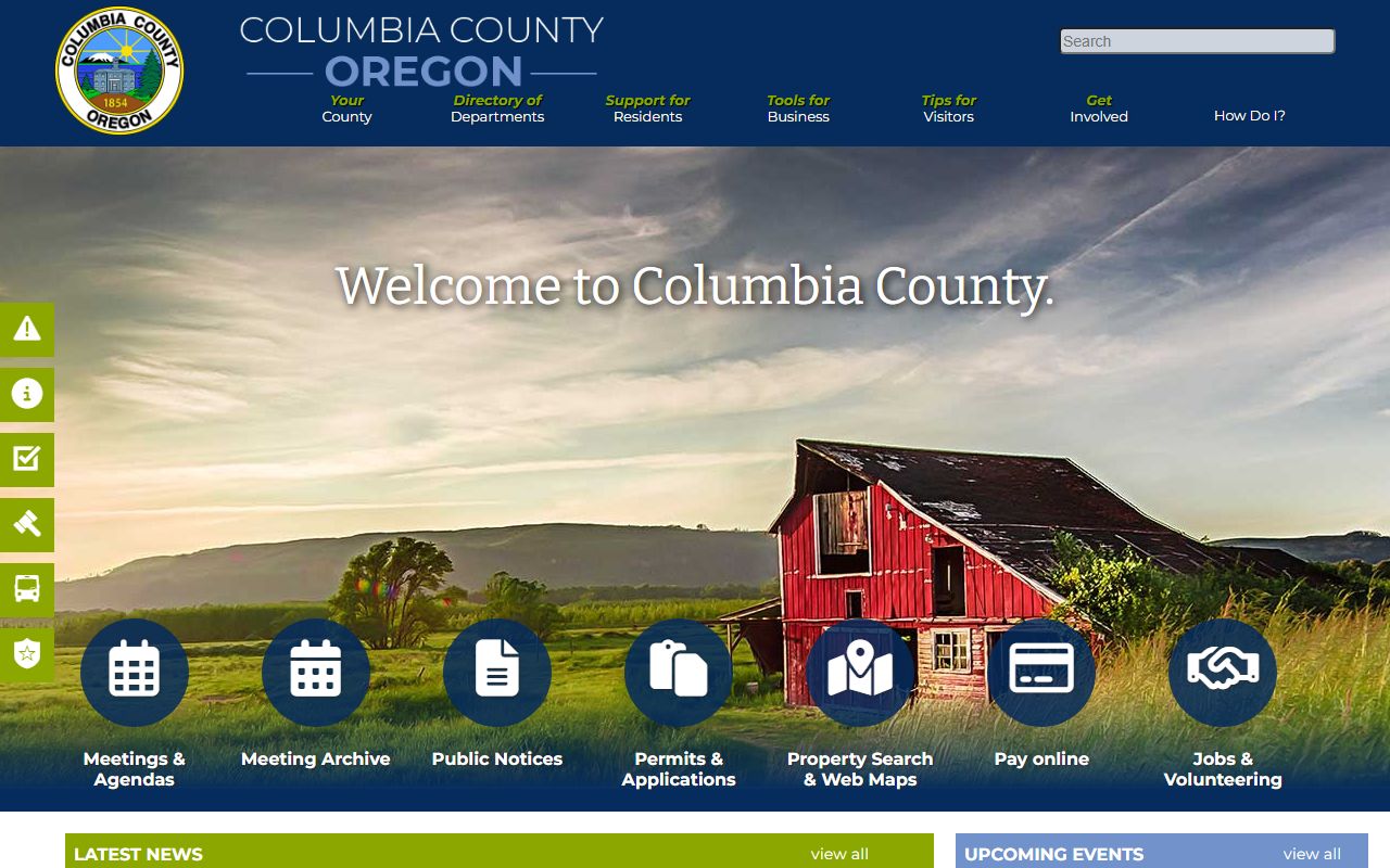 Columbia County official website for deed records in St. Helens Oregon