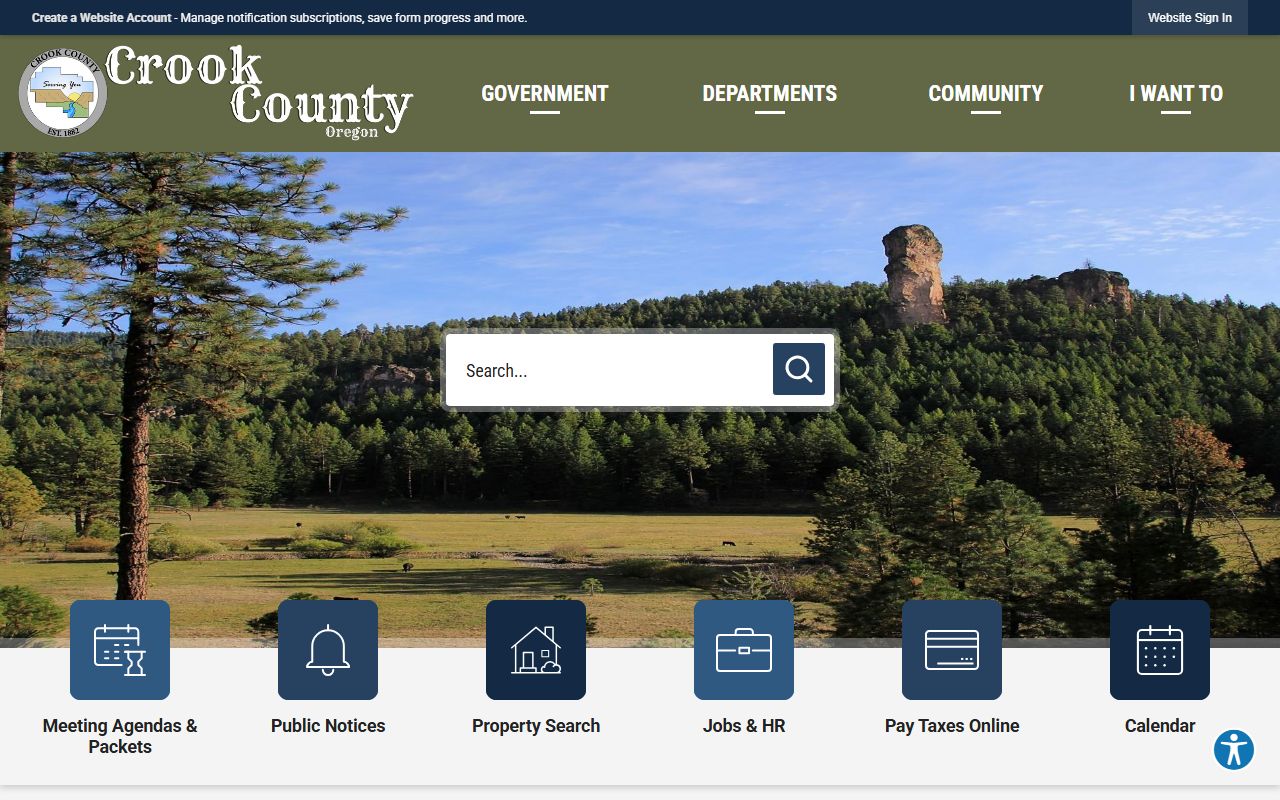 Crook County official website for deed records in Prineville Oregon