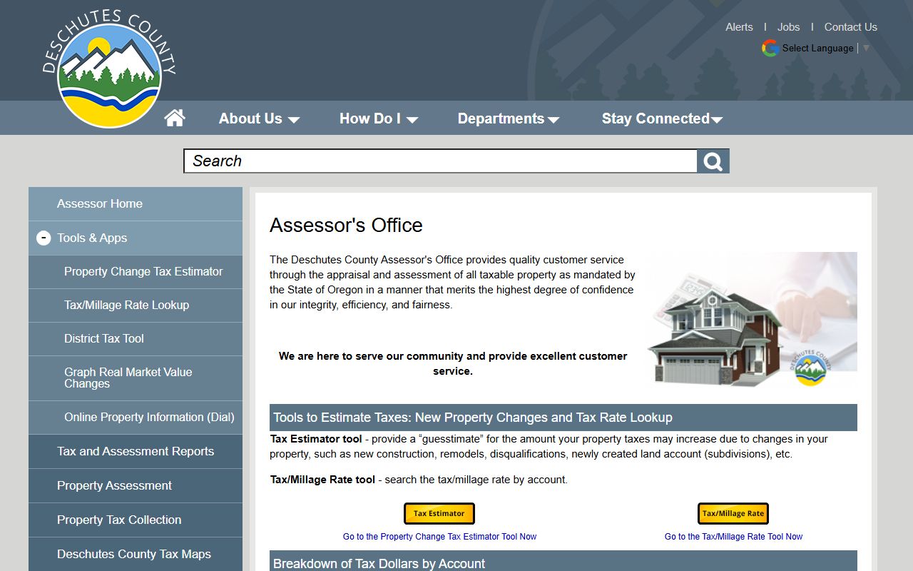 Deschutes County Assessor office related to deed records