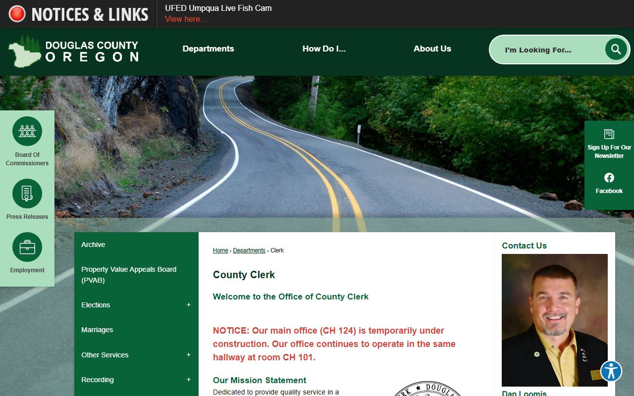 Douglas County Clerk recording office for deed records