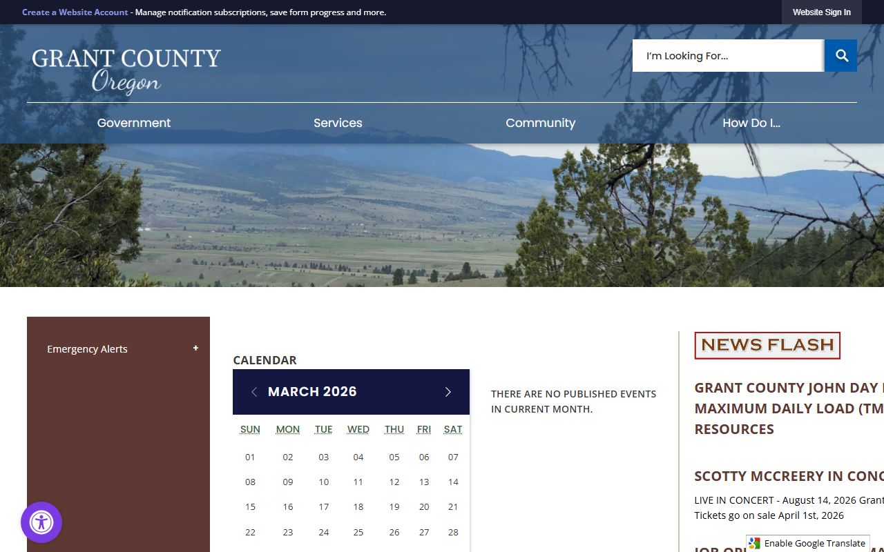 Grant County official website for deed records information