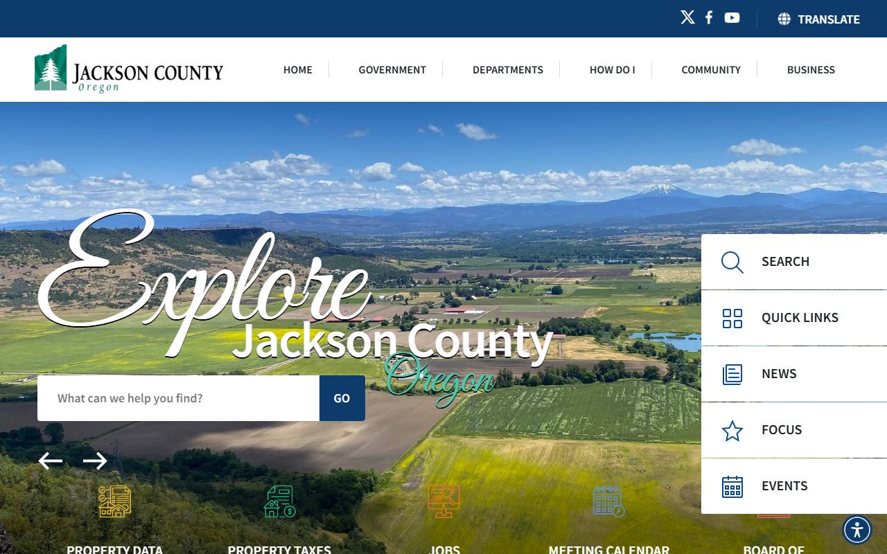 Jackson County Assessor office for property and deed records