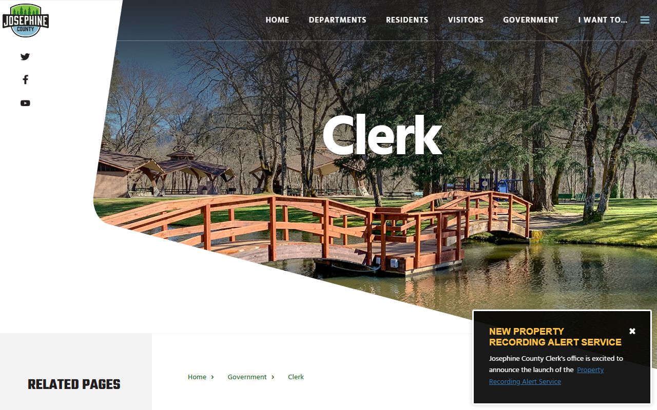 Josephine County Clerk recording office for deed records