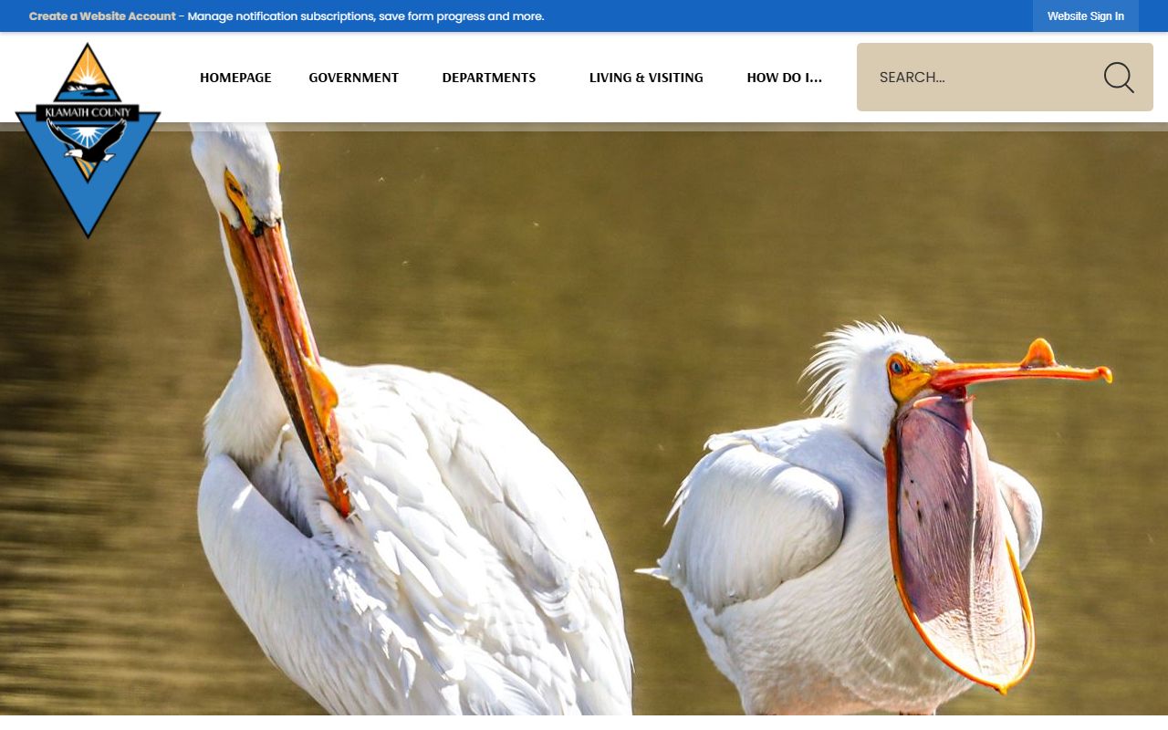 Klamath County official website for deed records information