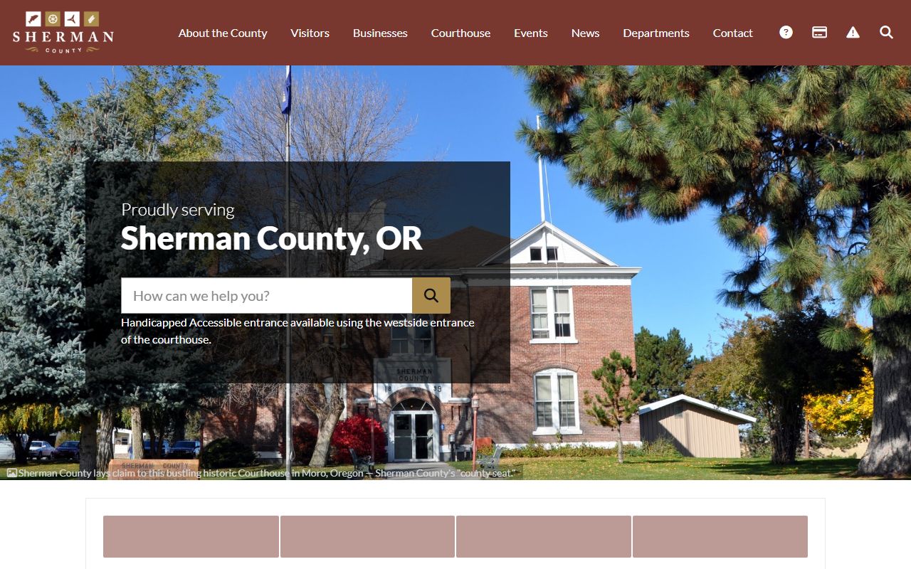 Sherman County official website for deed records in Moro Oregon