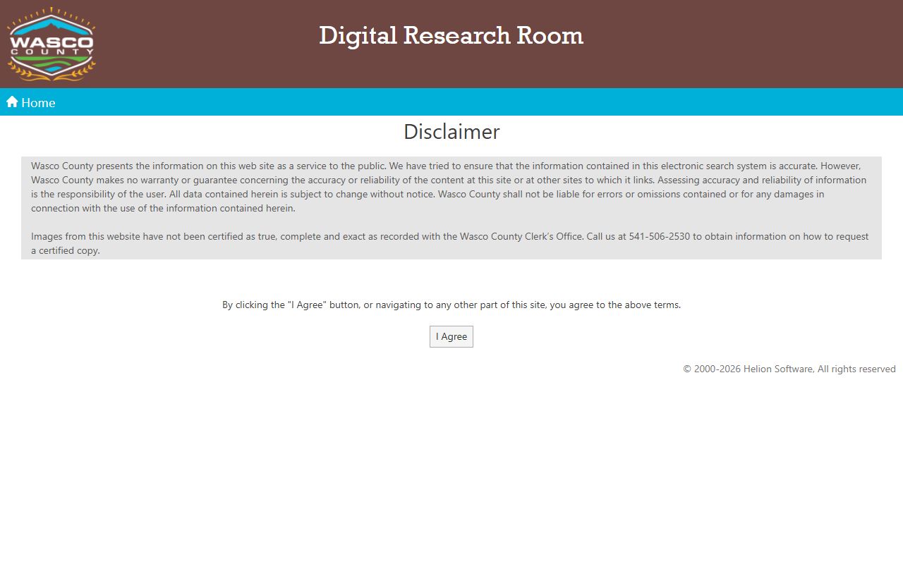 Wasco County Digital Research Room for deed records