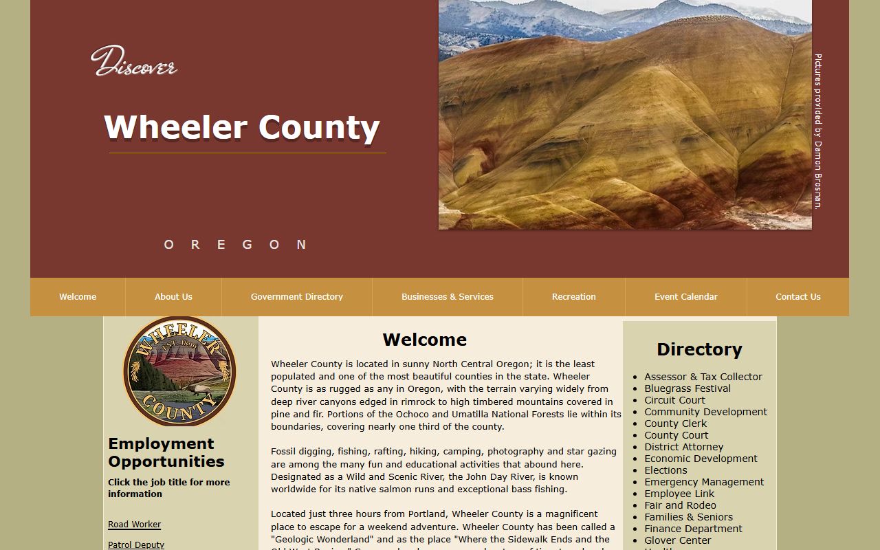 Wheeler County official website for deed records